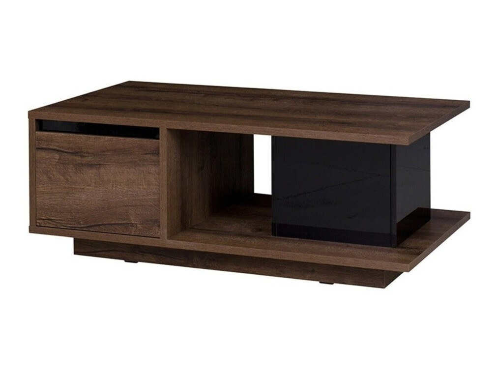 Coffee table Fivelbo 103 (Monastery oak + Glossy black)