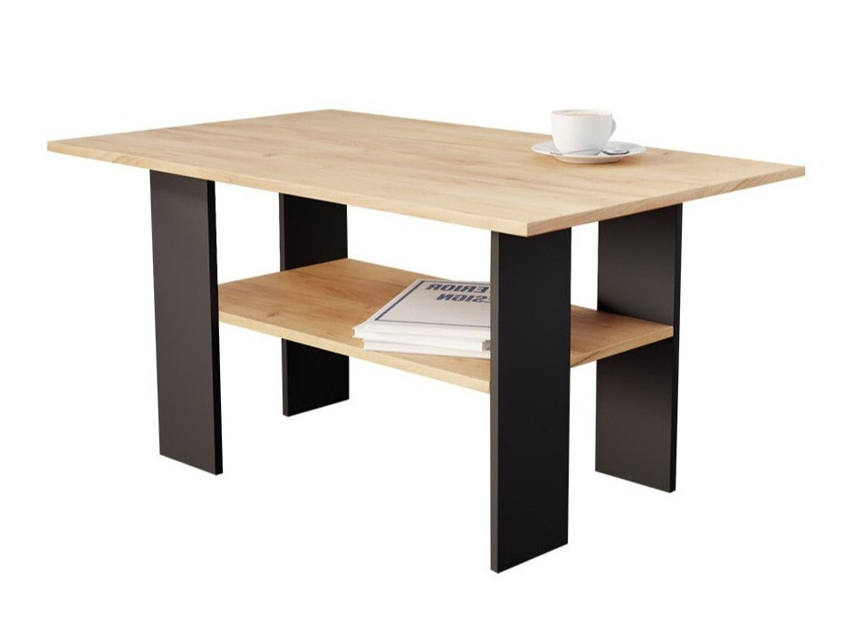 Coffee table Reading 101 (Black + Craft oak)