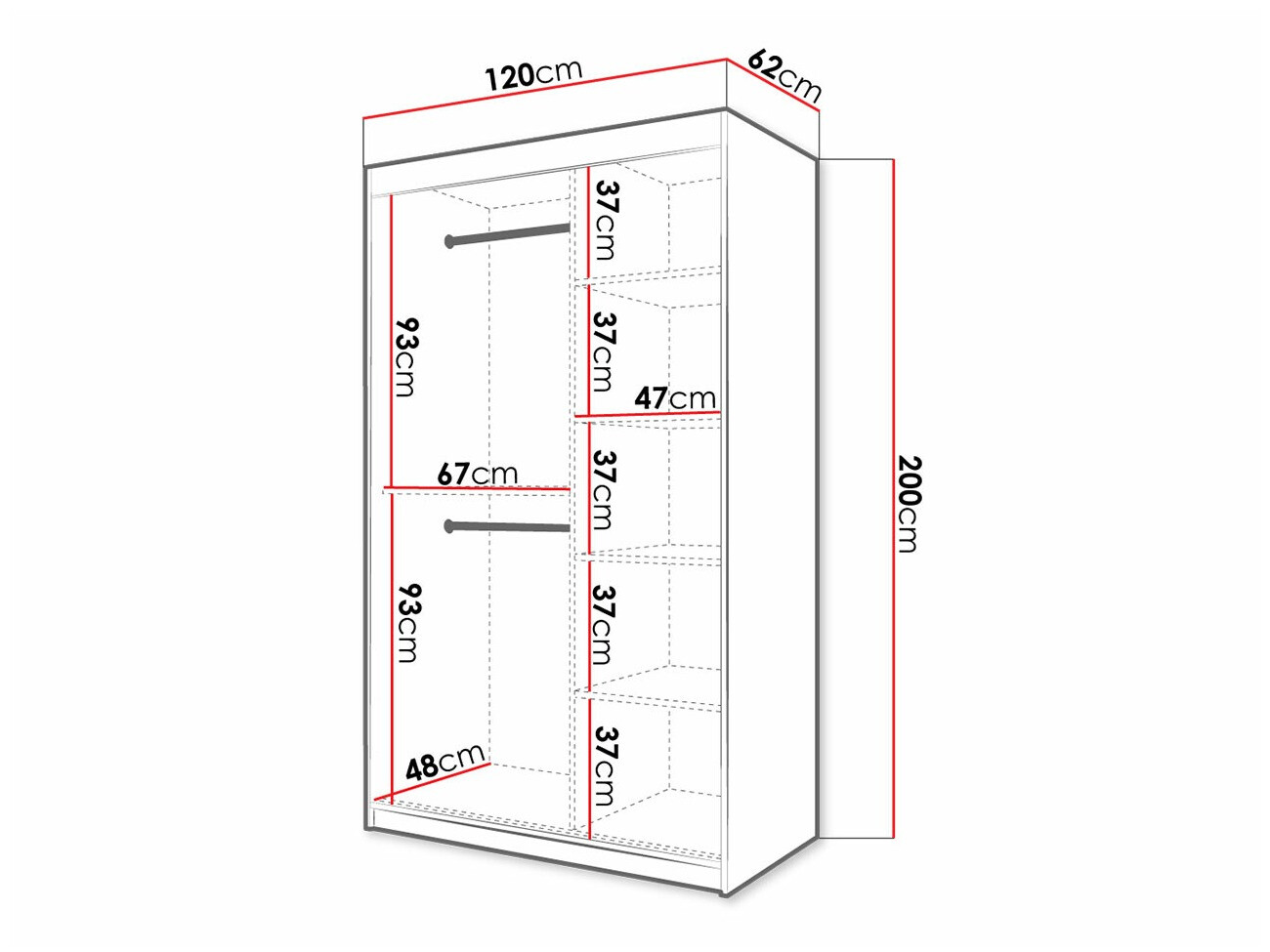 Wardrobe Hartford 398 (White)