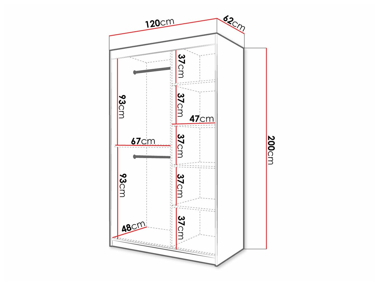 Wardrobe Hartford 401 (Black)