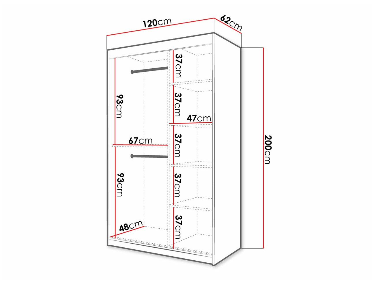 Wardrobe Hartford 401 (White)