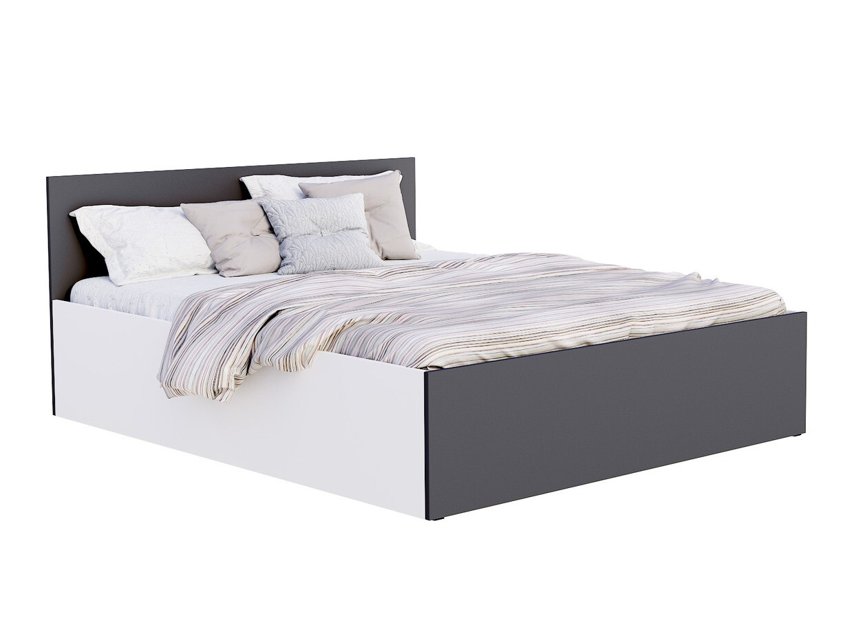 Bed Aurora 145 (White + Grey)