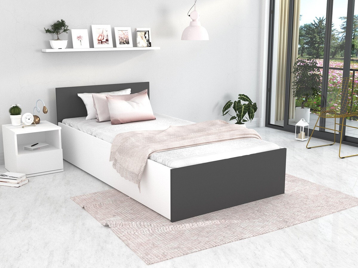 Bed Aurora 157 (White + Grey)
