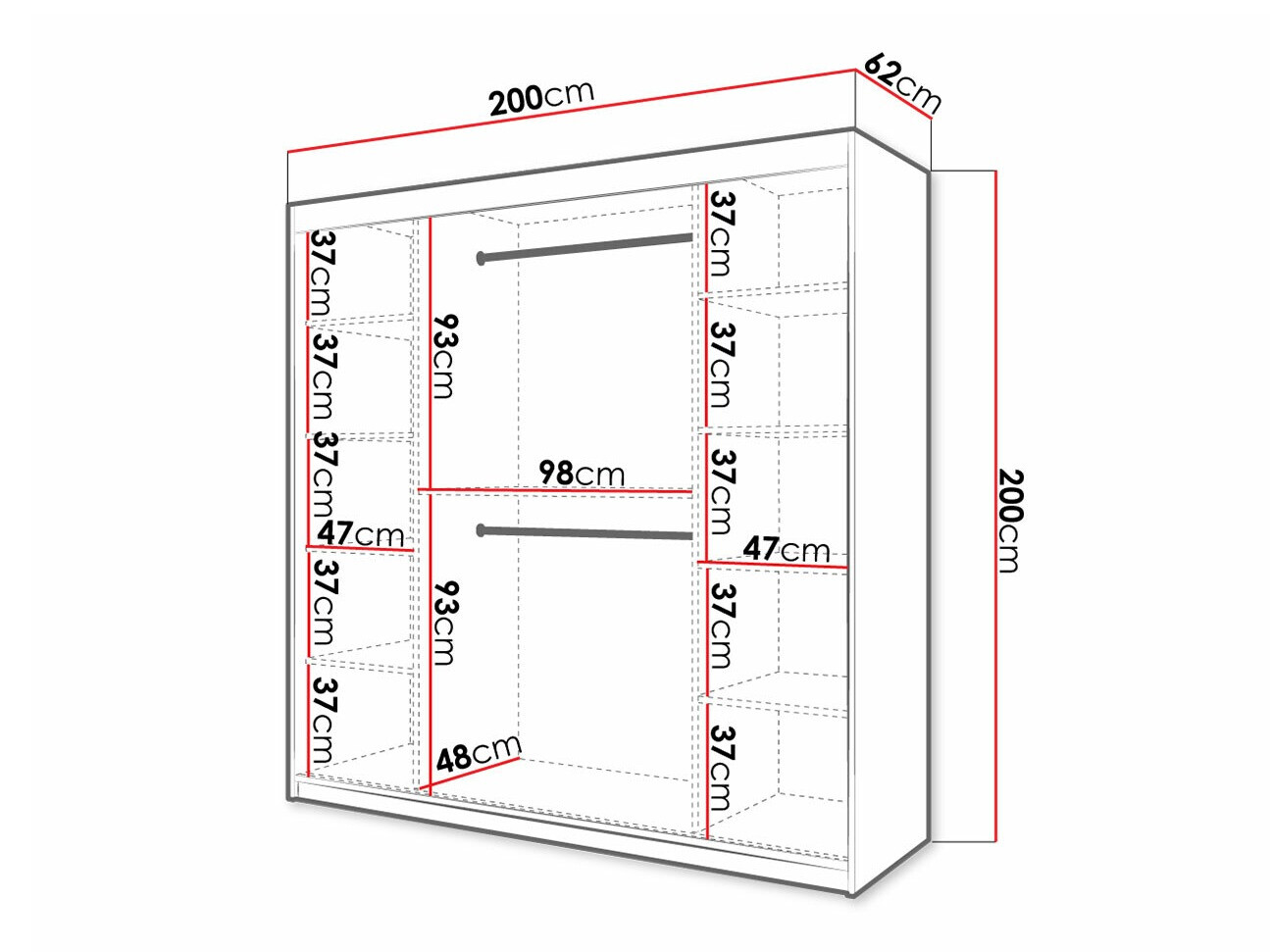 Wardrobe Hartford 403 (White)