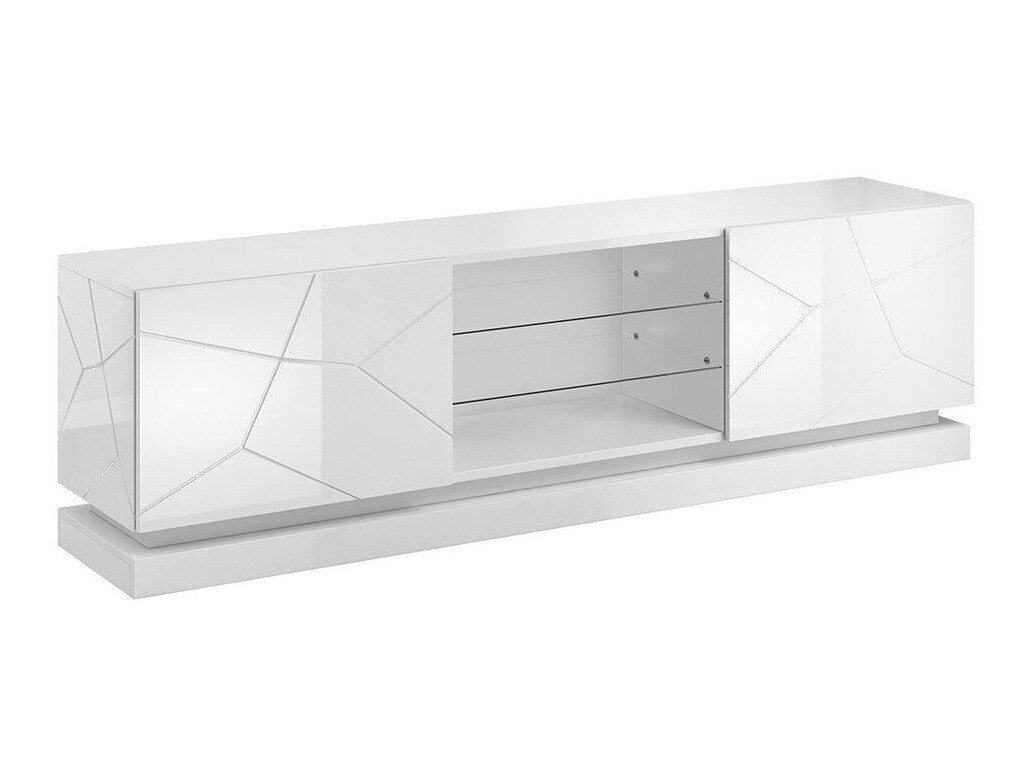 TV stand Linar I (White + Glossy white)
