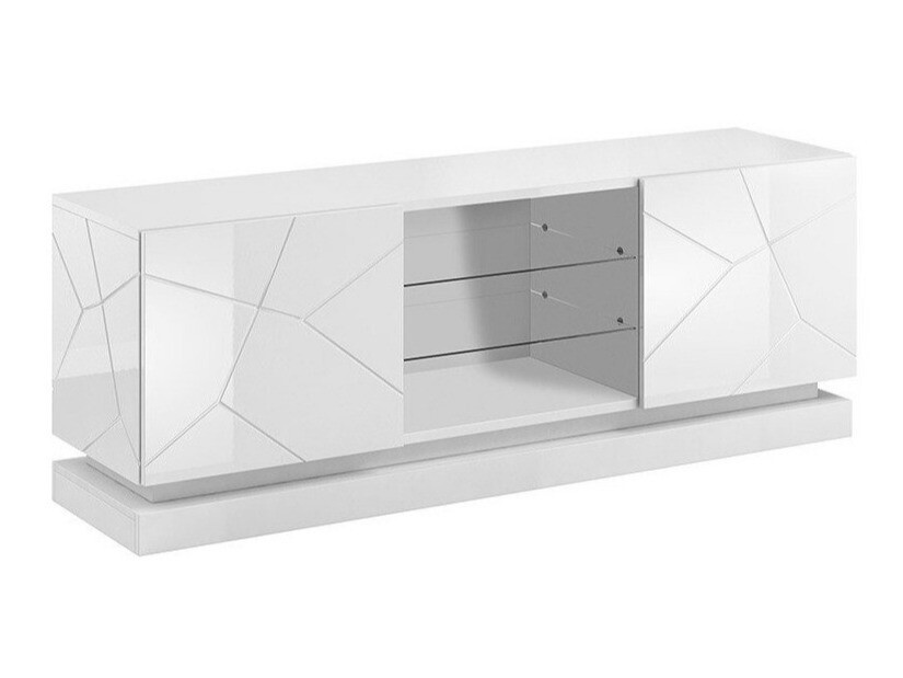 TV stand Linar (White + Glossy white)