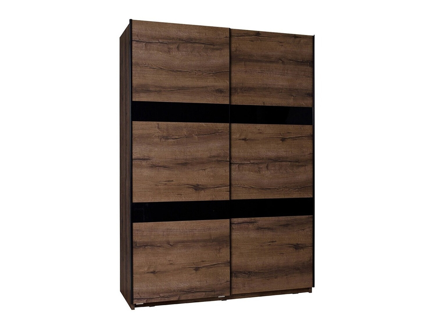 Wardrobe Fivelbo 109 (Monastery oak + Glossy black)