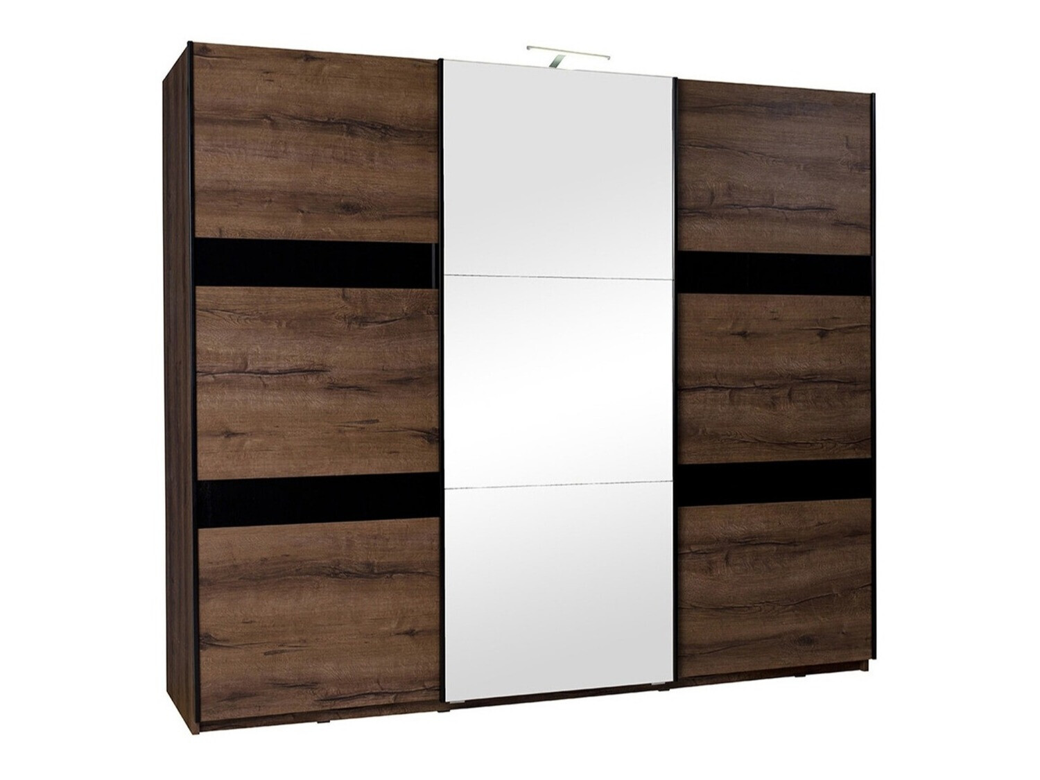 Wardrobe Fivelbo 110 (Monastery oak + Glossy black)