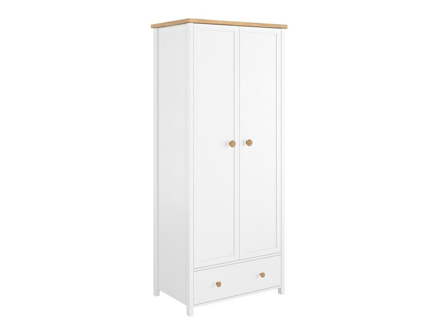 Wardrobe Romelbo 145 (White + Oak)