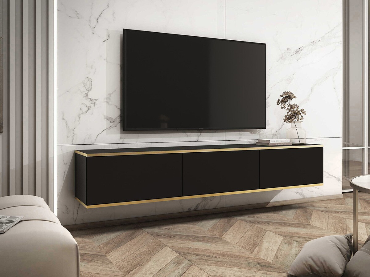 TV stand Princal (Black + Golden)