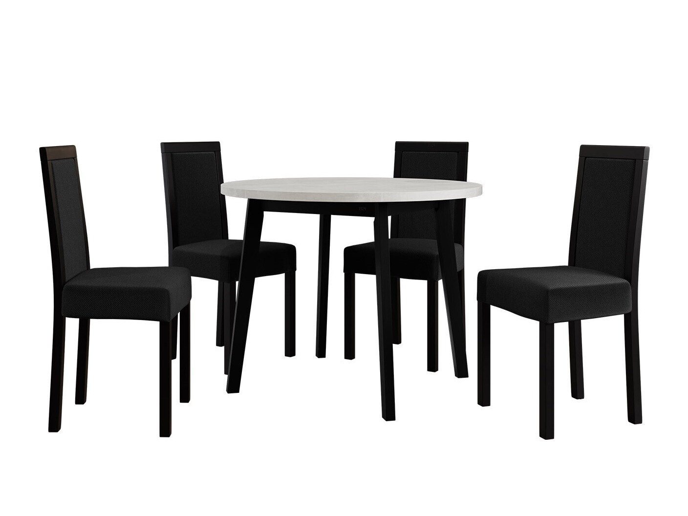 Dining set Victorville 256 (White + Black)