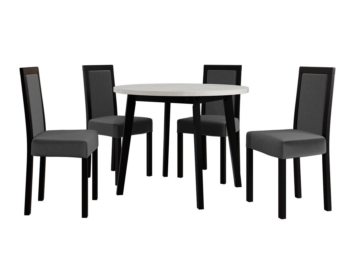 Dining set Victorville 256 (White + Black)
