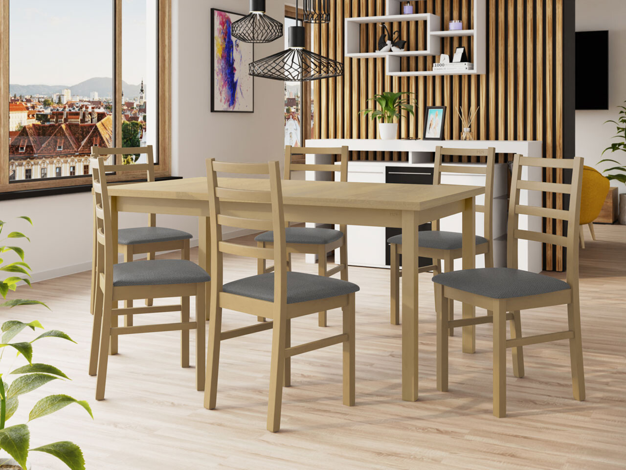 Dining set Victorville 261 (Sonoma oak)