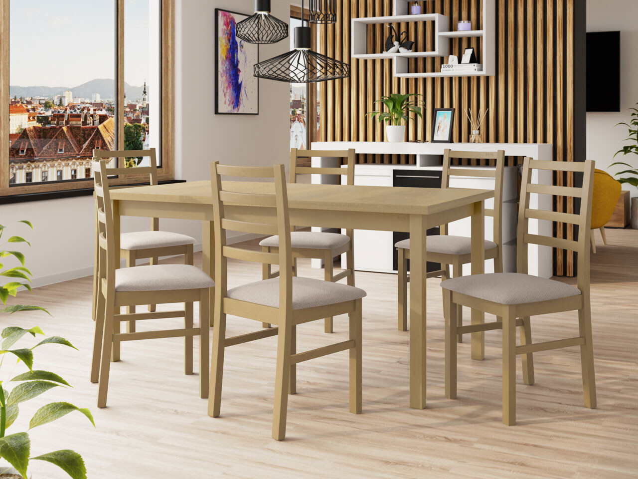 Dining set Victorville 261 (Sonoma oak)