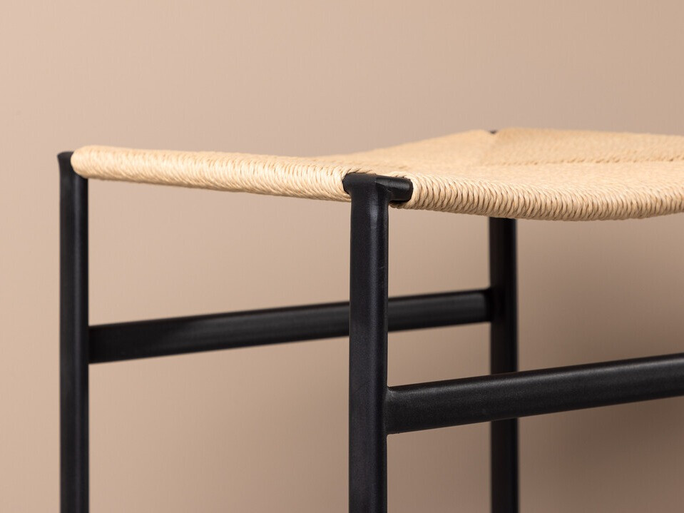 Counter stool Dallas 4564 (Black + Light brown)
