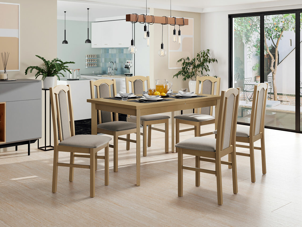 Dining set Victorville 277 (Sonoma oak)