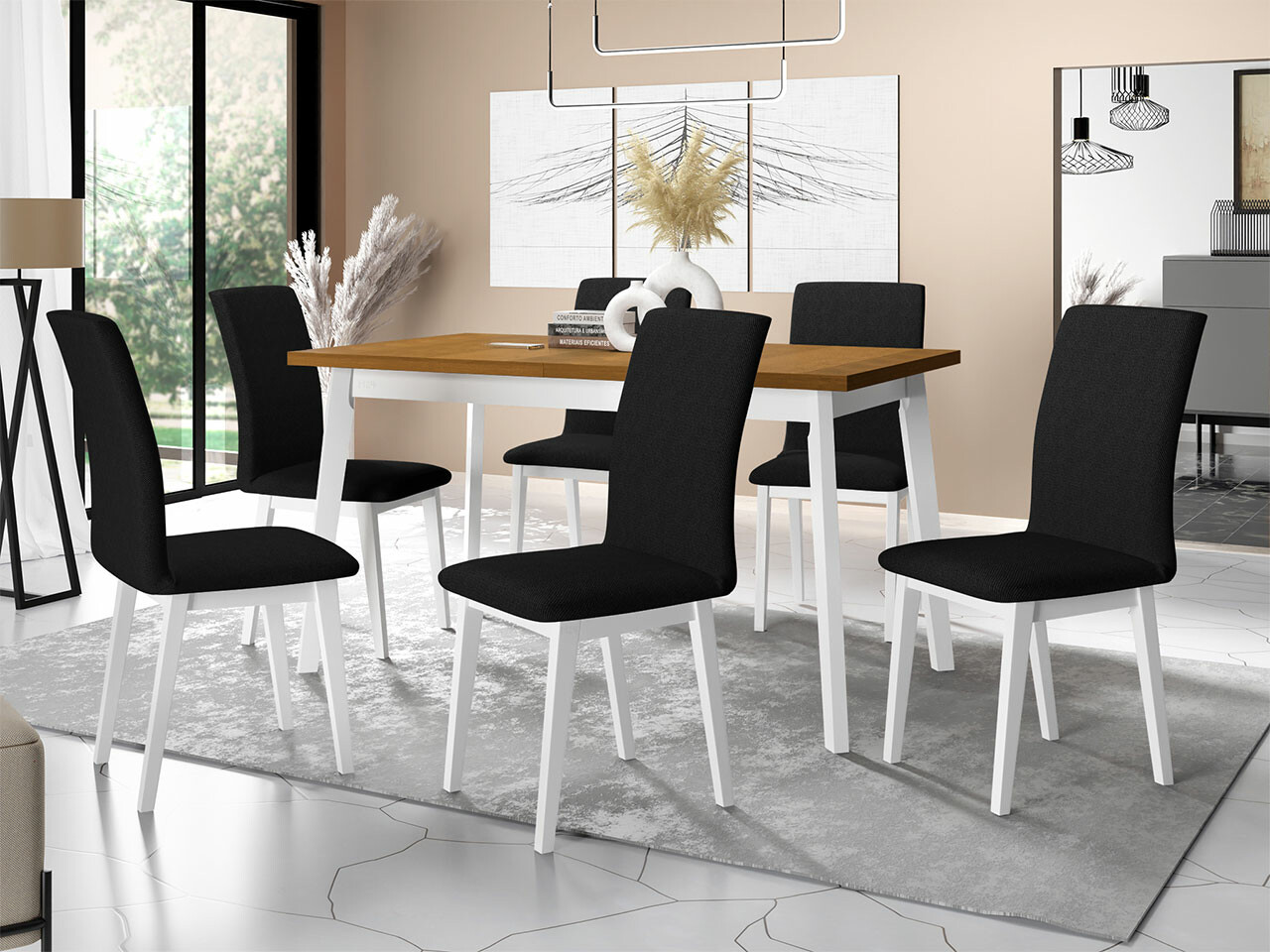 Dining set Victorville 285 (Grandson oak + White)