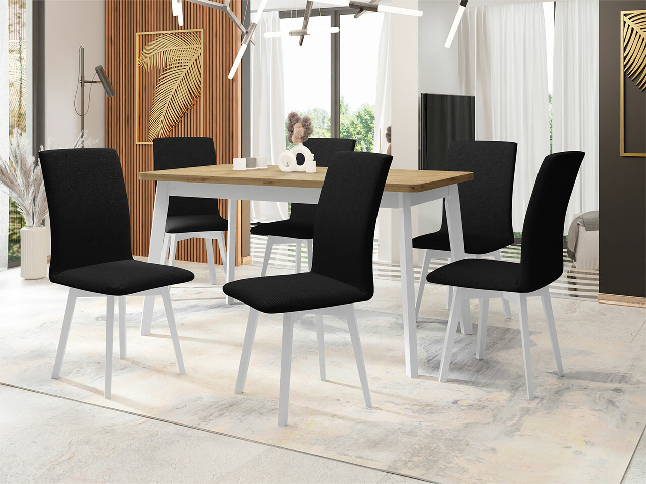 Dining set Victorville 291 (Artisan oak + White)
