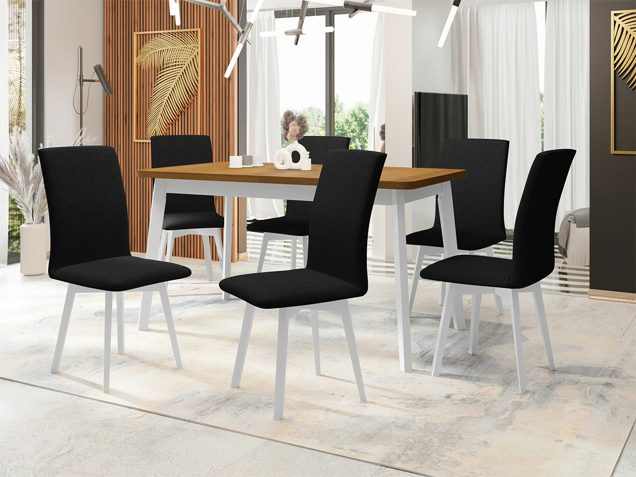 Dining set Victorville 291 (Grandson oak + White)