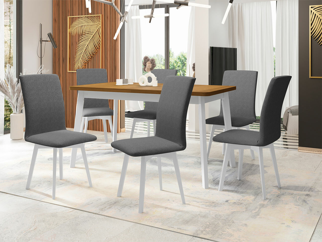 Dining set Victorville 291 (Grandson oak + White)