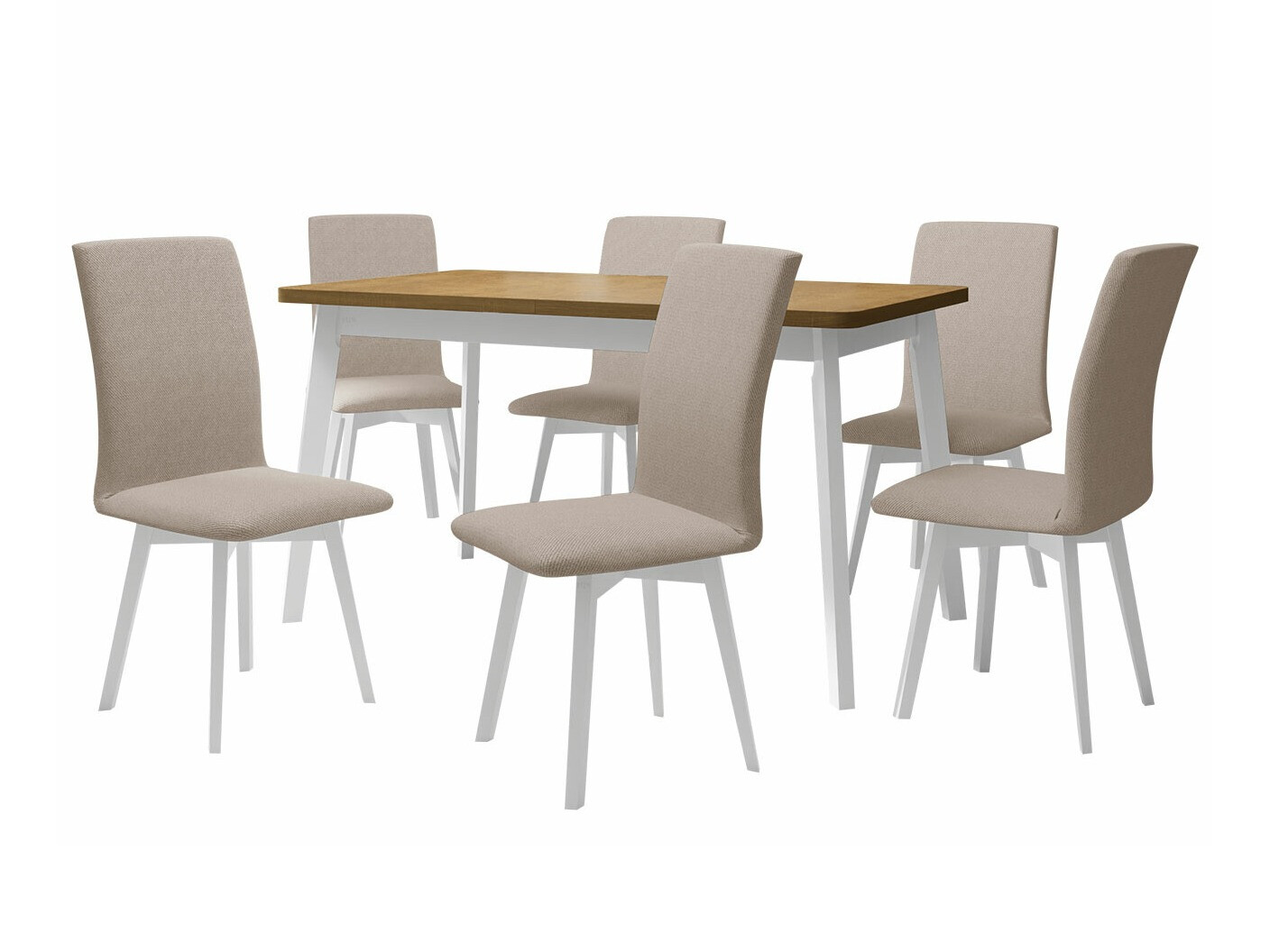Dining set Victorville 291 (Sonoma oak + White)