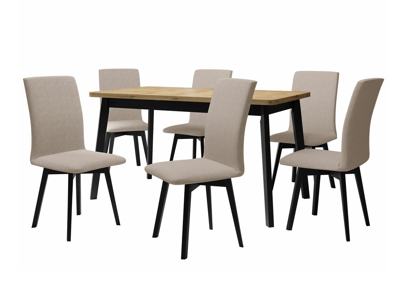 Dining set Victorville 292 (Artisan oak + Black)