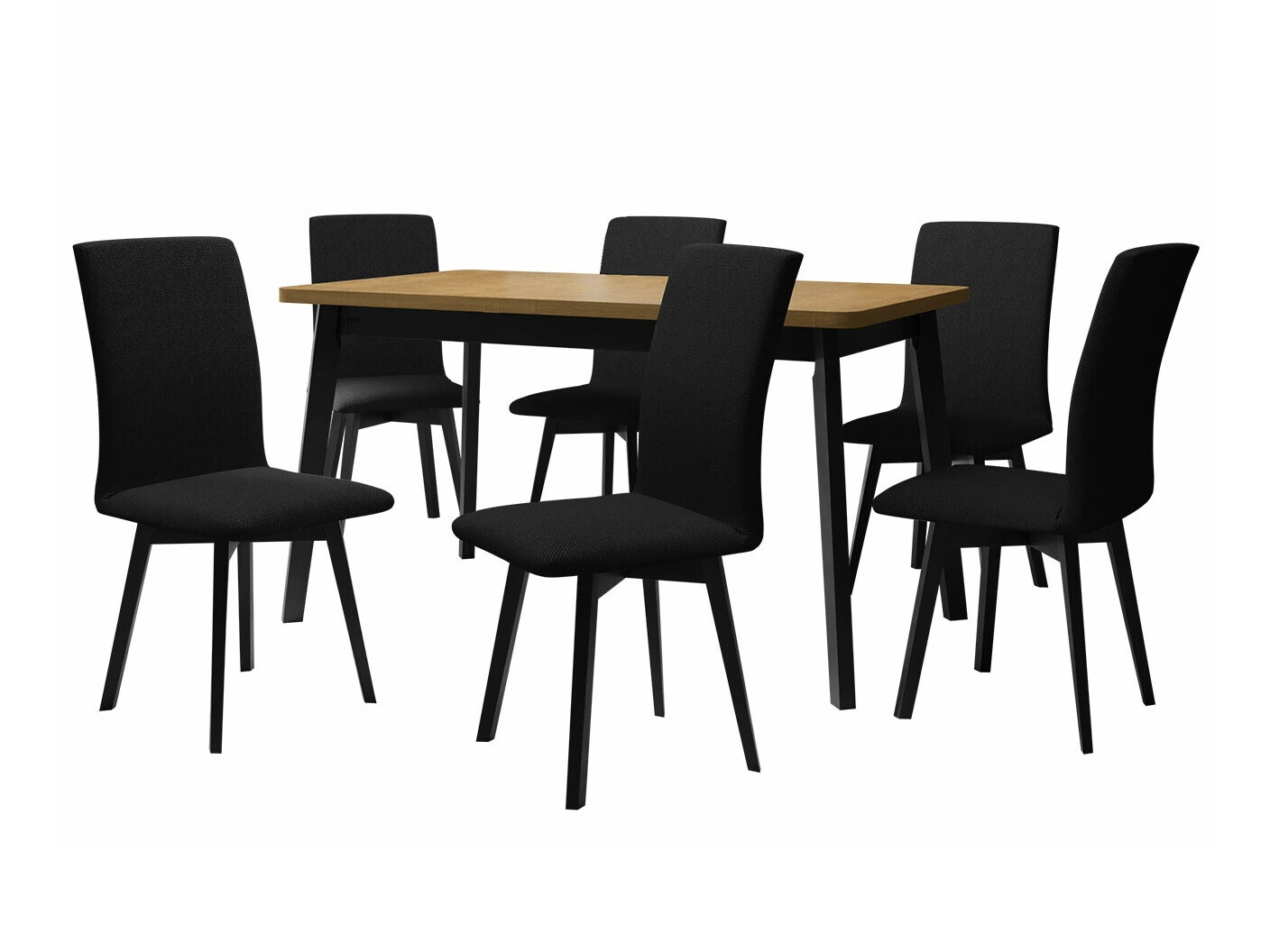 Dining set Victorville 292 (Sonoma oak + Black)