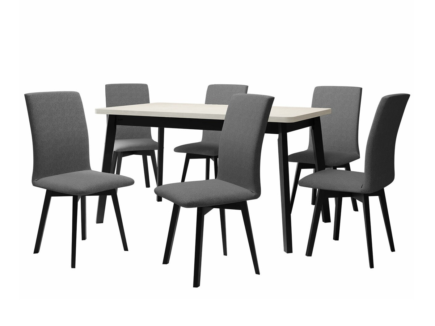 Dining set Victorville 292 (White + Black)