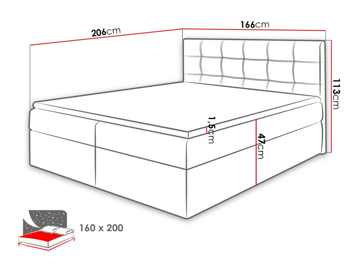 Continental bed Comfivo Gaudens (Soft 011)