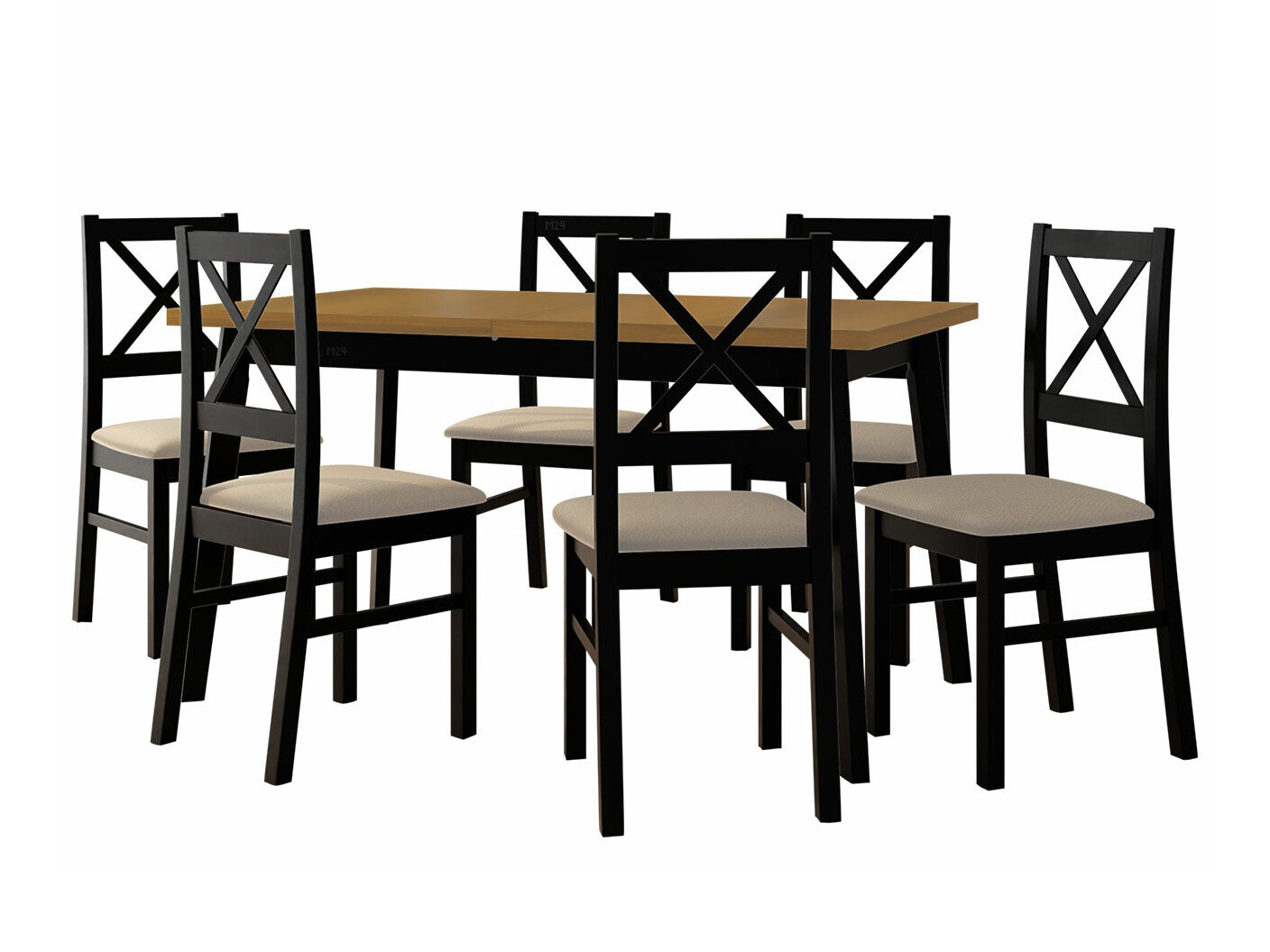 Dining set Victorville 295 (Grandson oak + Black)