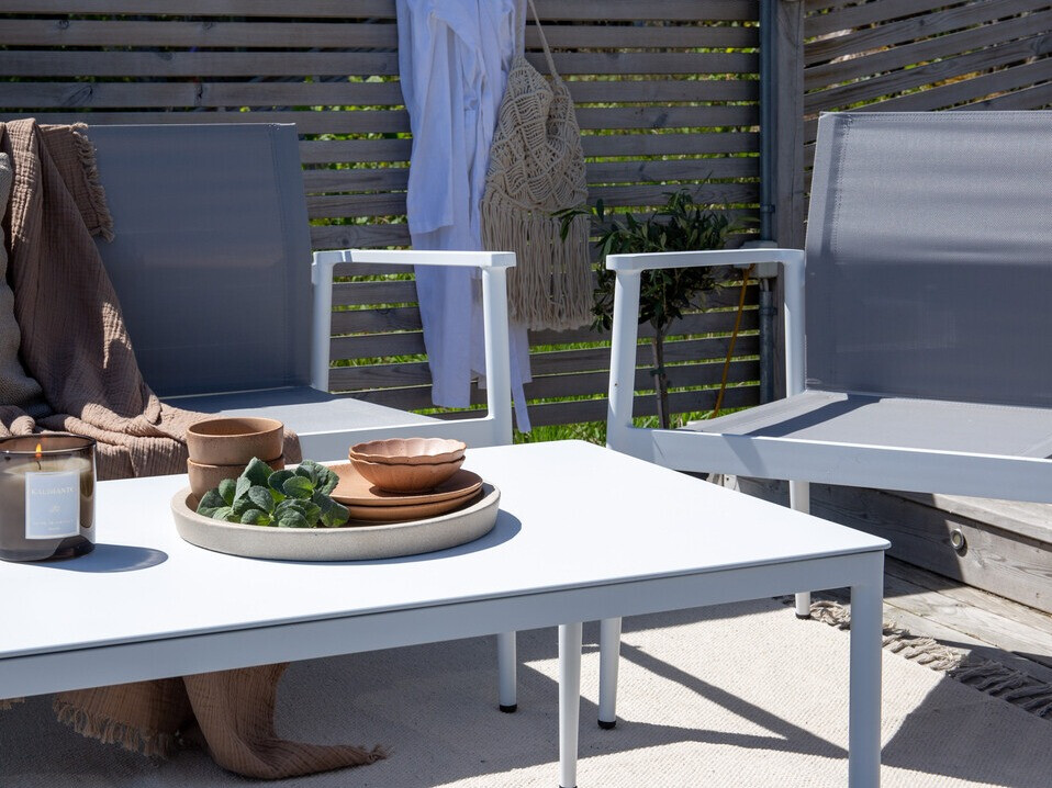 Outdoor furniture set Dallas 4632 (White + Grey)