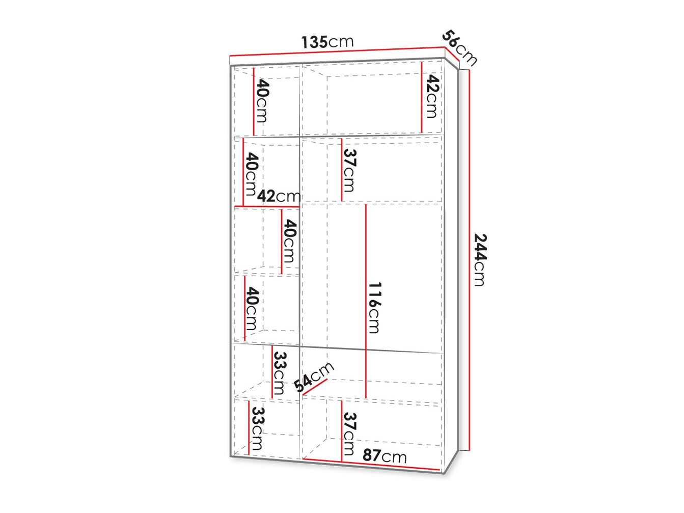 Wardrobe Dicto I (White)