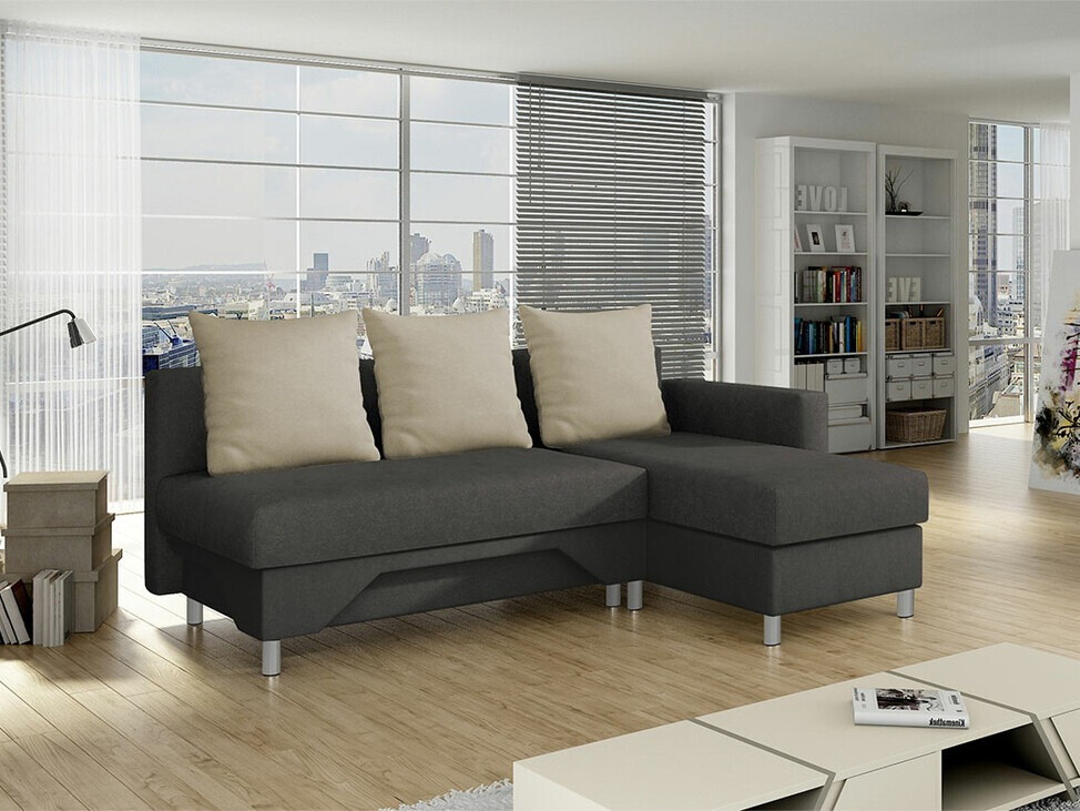 Corner sofa Akron 100 (Suedine 4001 + Suedine 1009)