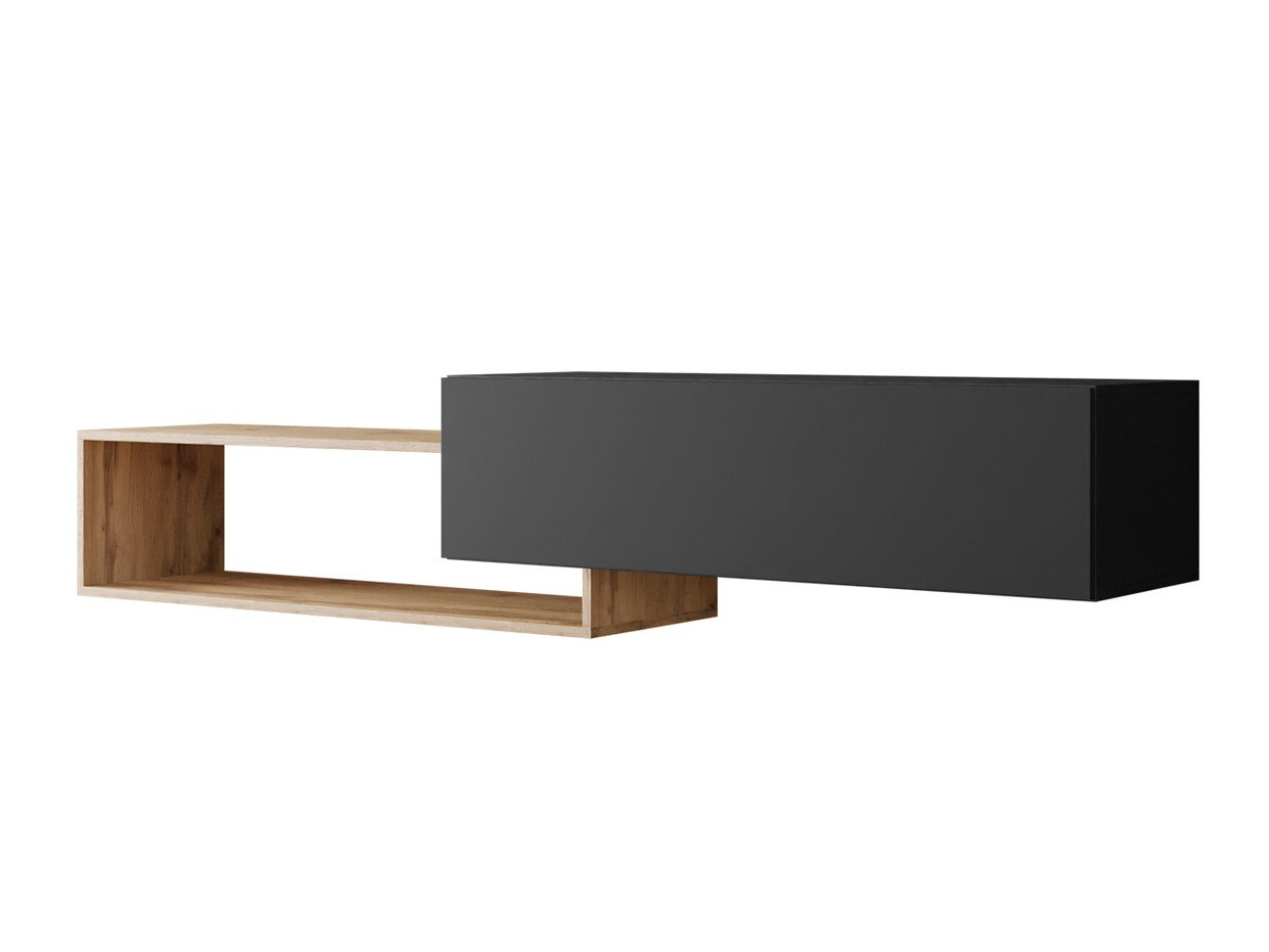 TV stand Pinos (Black + Wotan Oak)