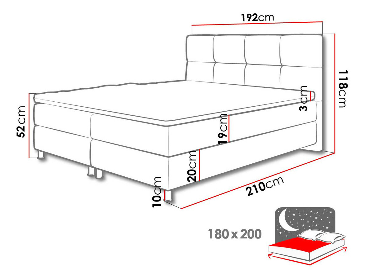 Continental bed ComfiDream Aelion (Fresh 11)