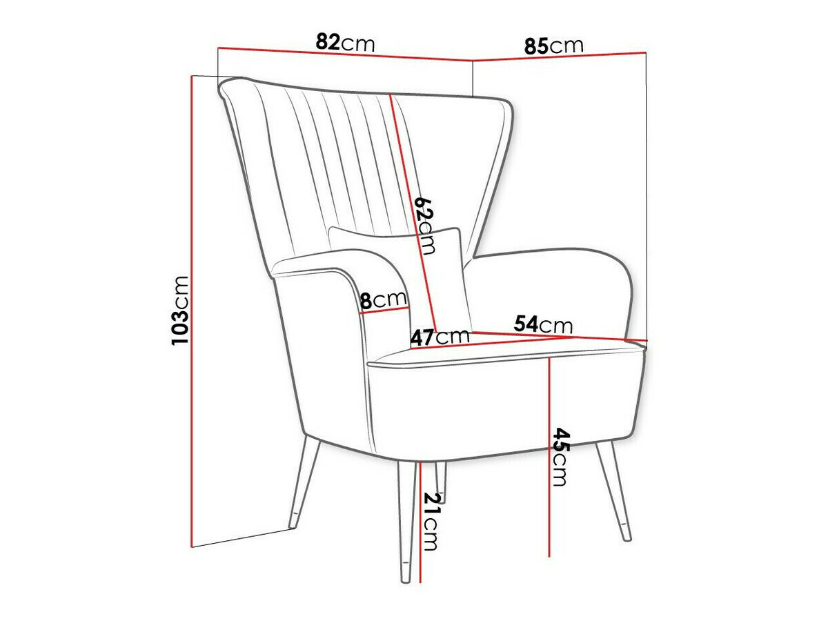 Armchair Orem 111 (Magic Velvet 2225)