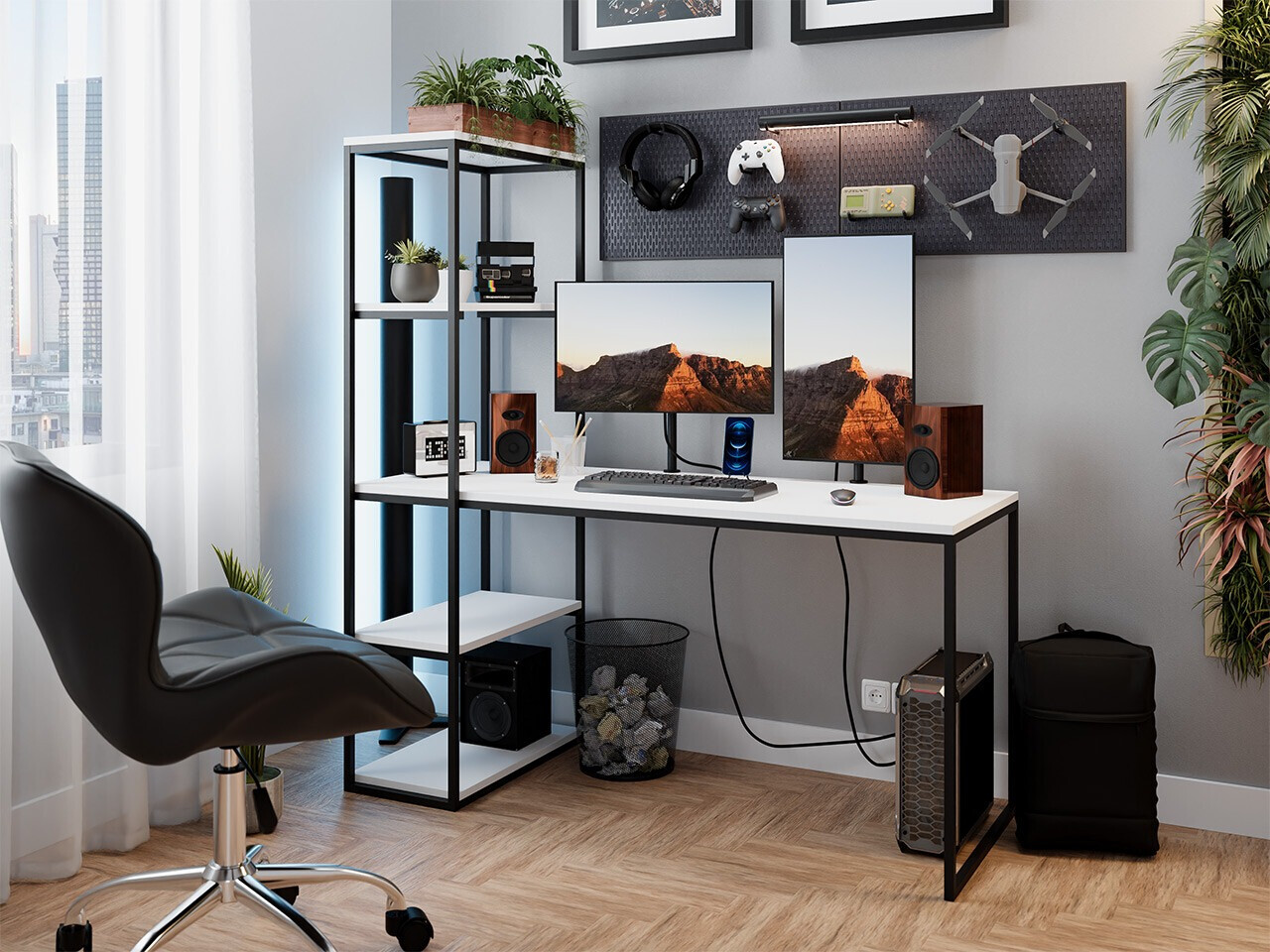 Desk Oswego 107 (White + Black)