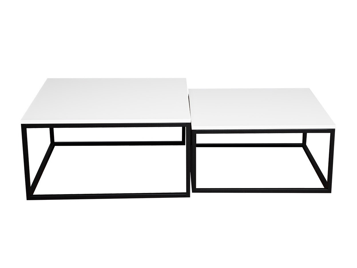 Nest of coffee tables Oswego 101 (White + Black)