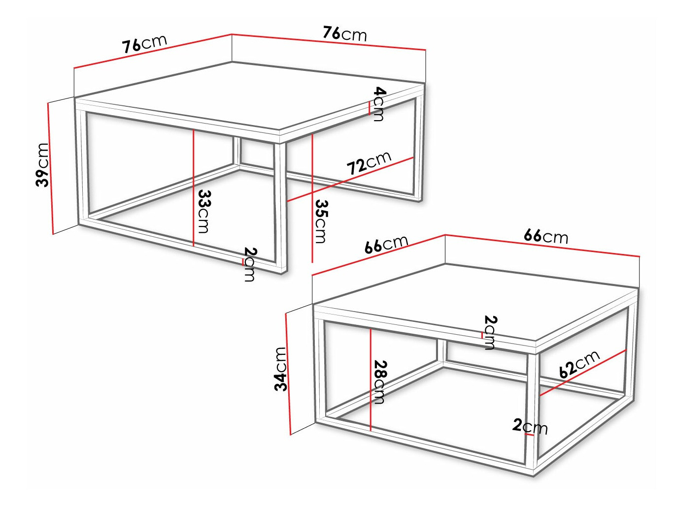 Nest of coffee tables Oswego 102 (White marble + Golden)