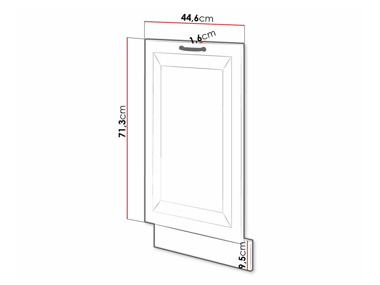Dishwasher door Retro White 146