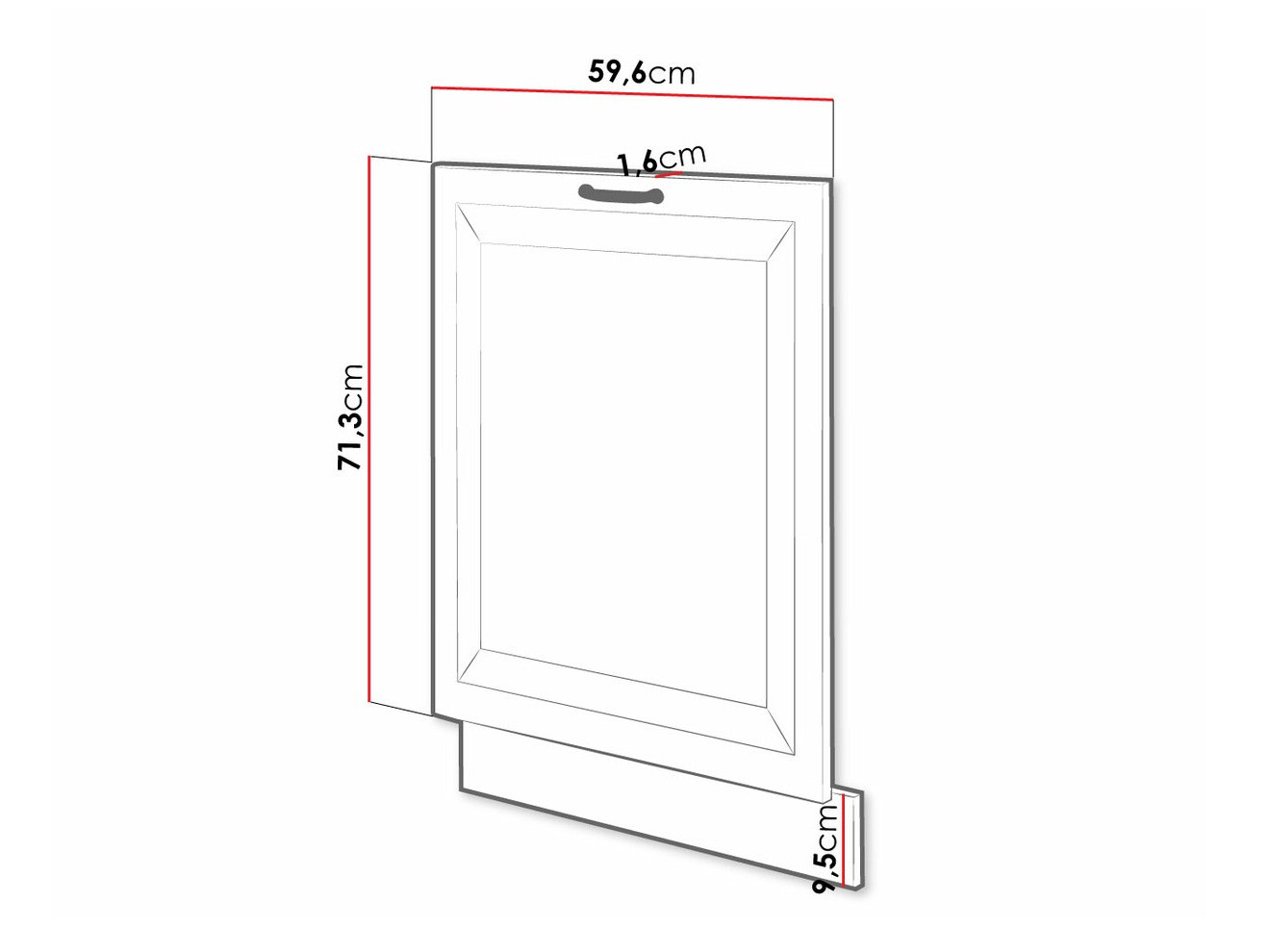 Dishwasher door Retro White 147