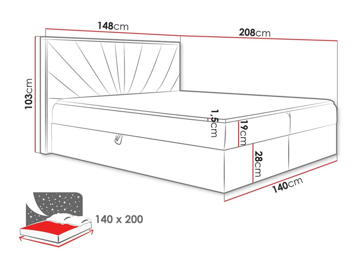 Continental bed Navis (Faro 4)
