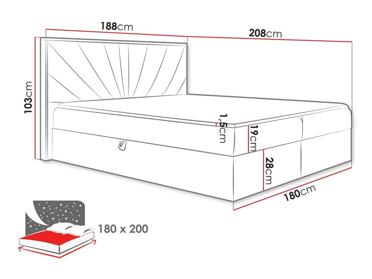 Continental bed Navis (Faro 14)