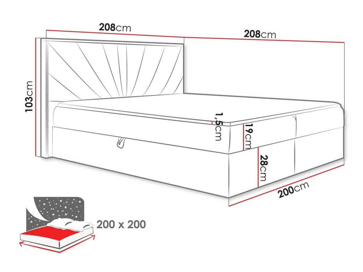 Continental bed Navis (Faro 20)