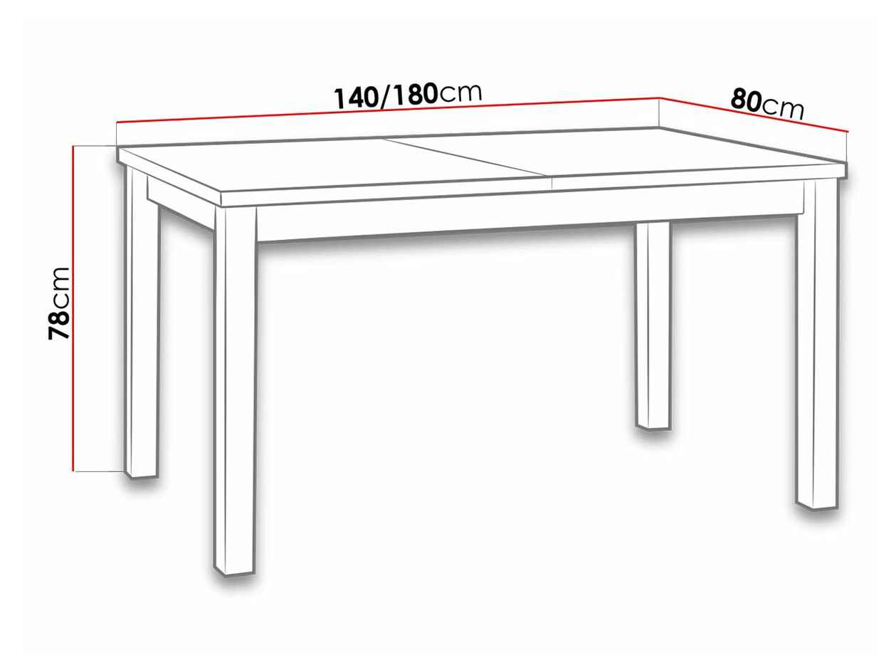 Table Victorville 122 (Sonoma oak)