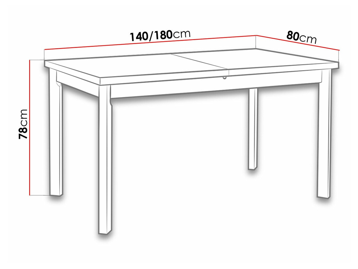 Table Victorville 132 (Sonoma oak)