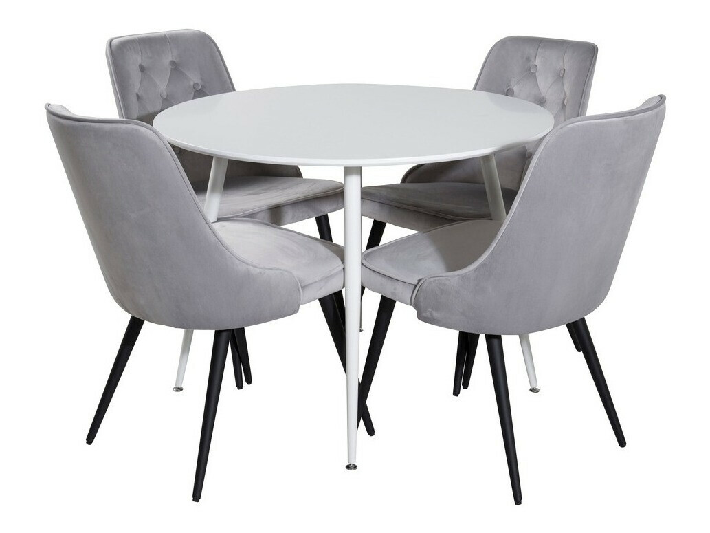 Dining set Dallas 1535 (Light grey + Black)