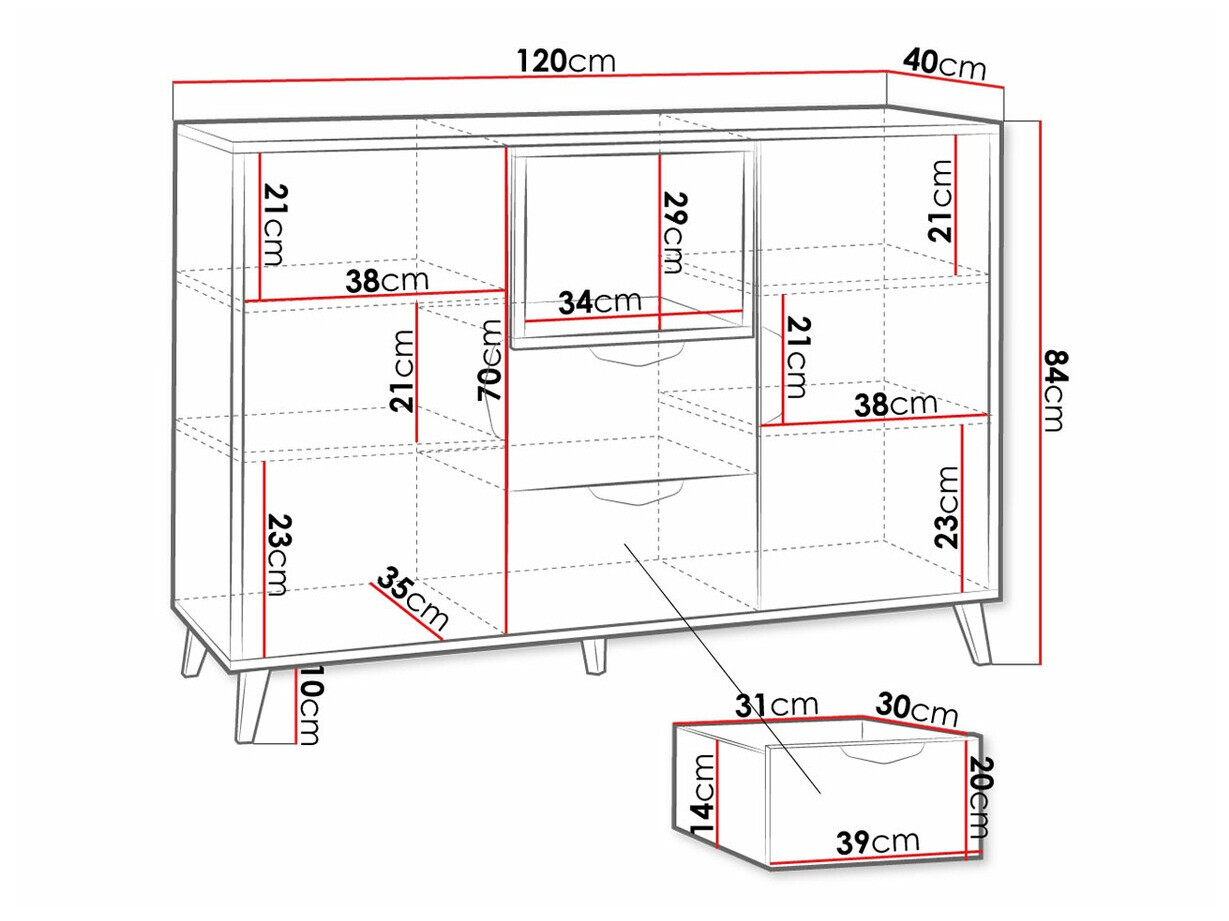 Chest of drawers Domvera 107