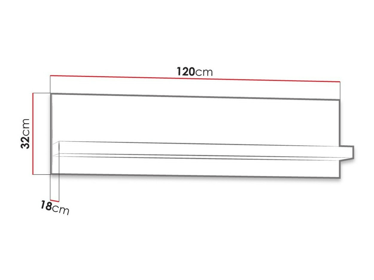 Wall shelf Serfeno 108 (Craft white)
