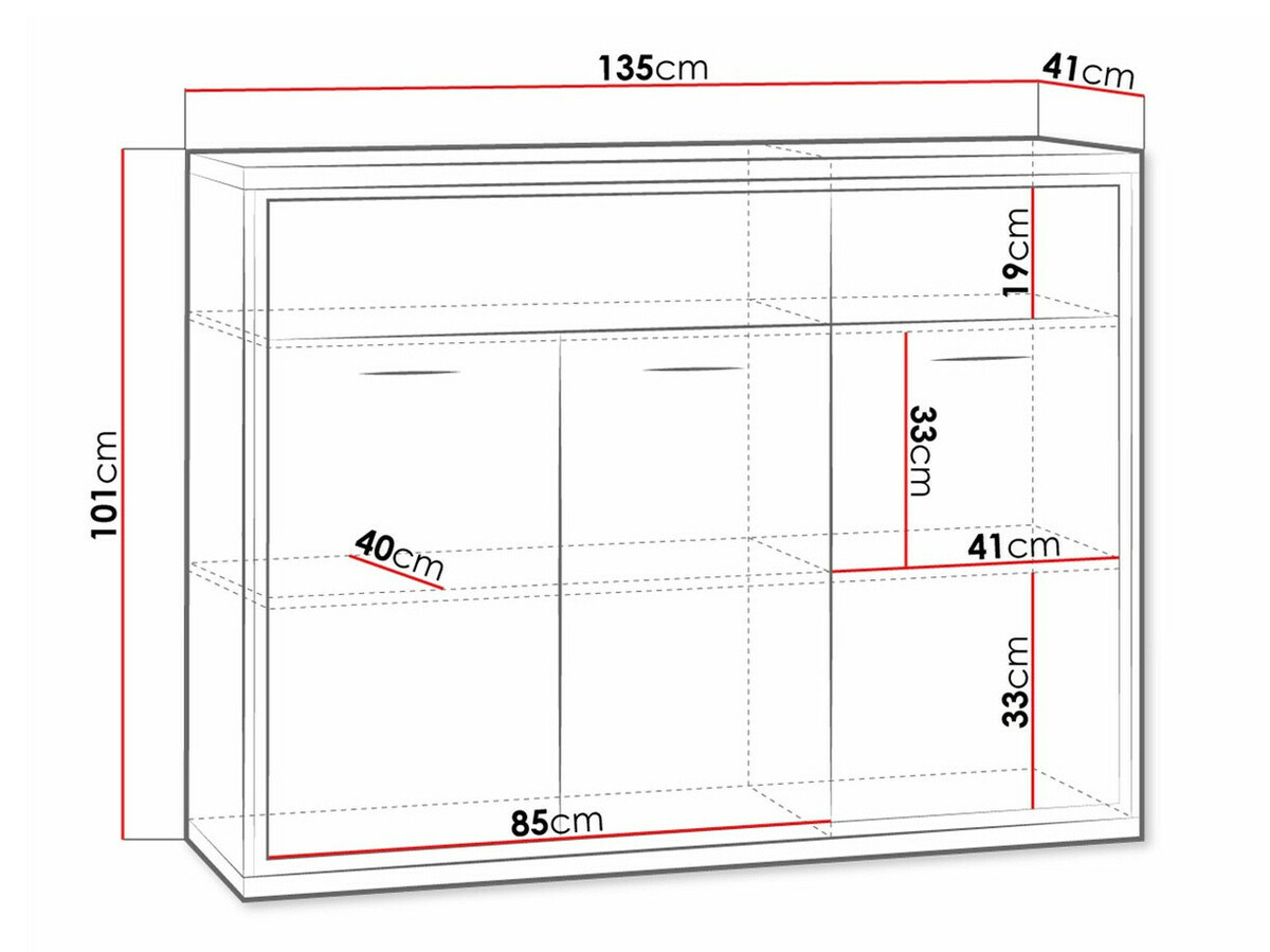 Chest of drawers Etrmoni 104 (Light wood + Oak)